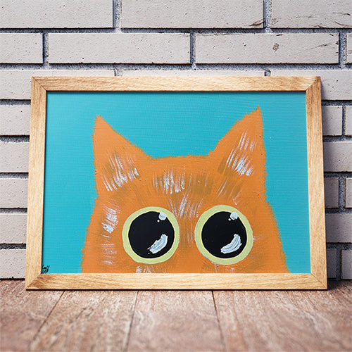 Orange Cat 5"x7" Print