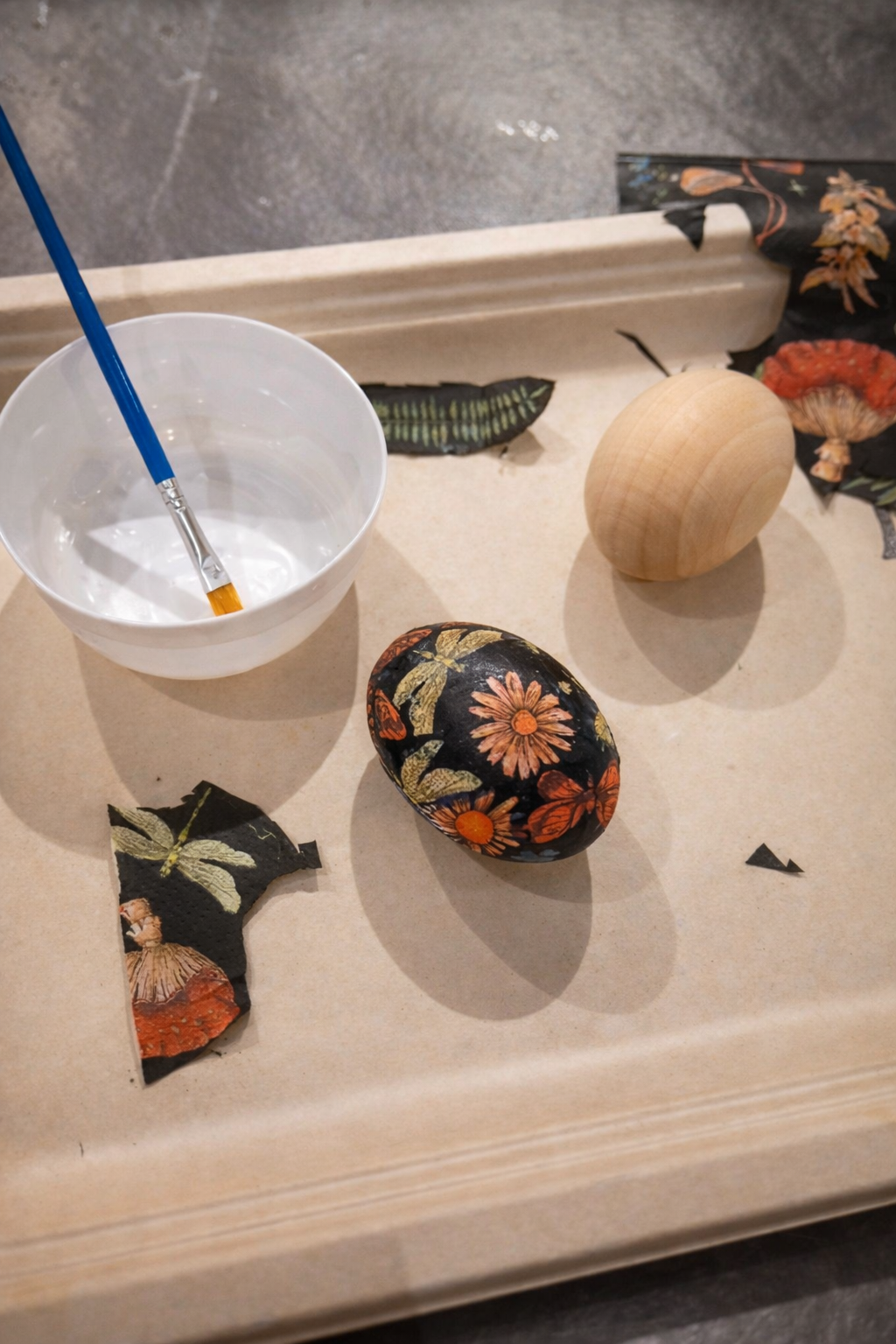 Spring Decoupage Wooden Eggs Workshop