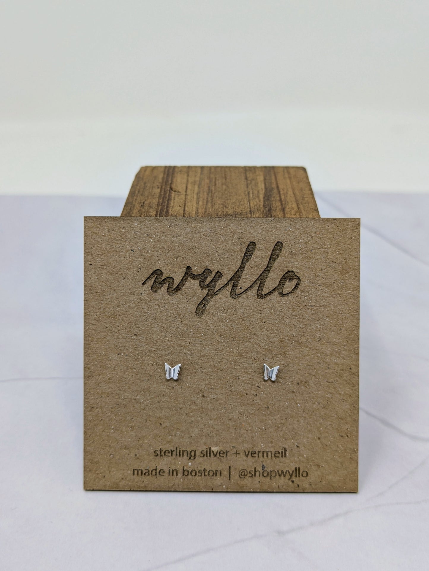 Silver Butterfly Studs