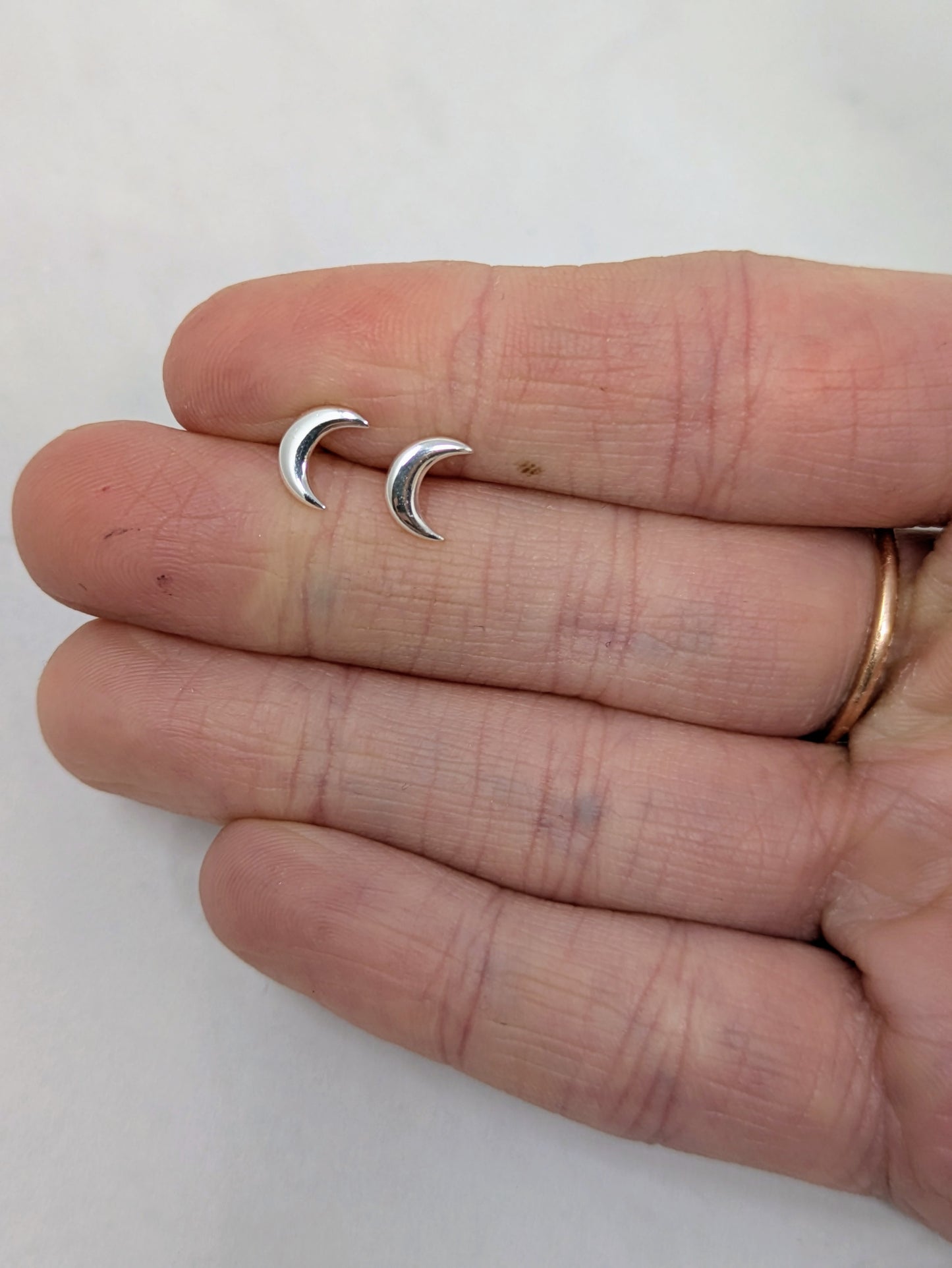Silver Moon Studs