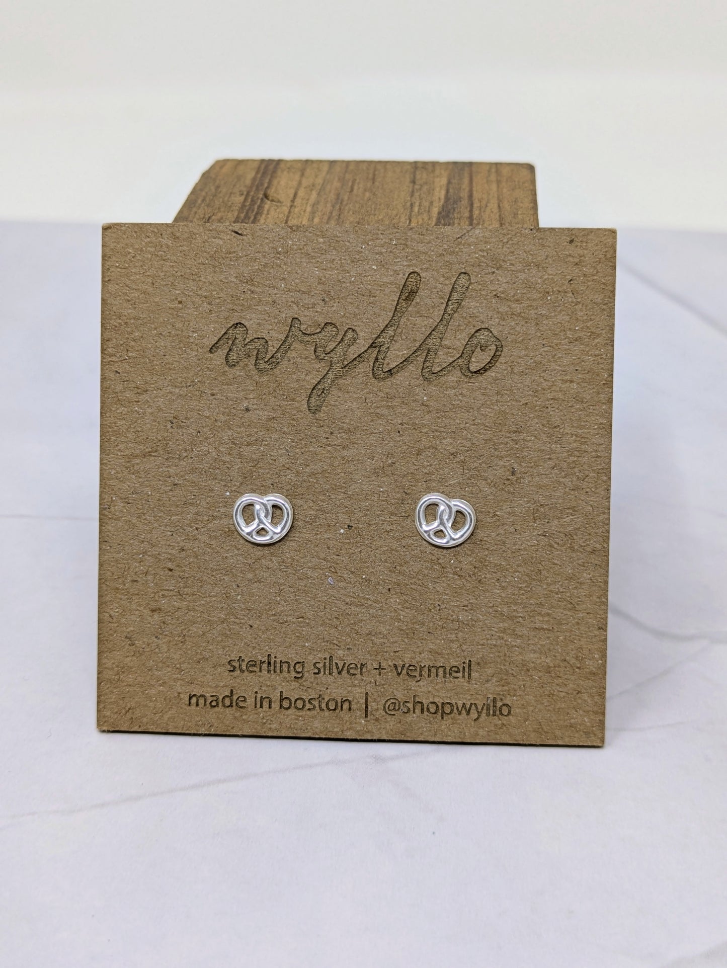Silver Pretzel Studs