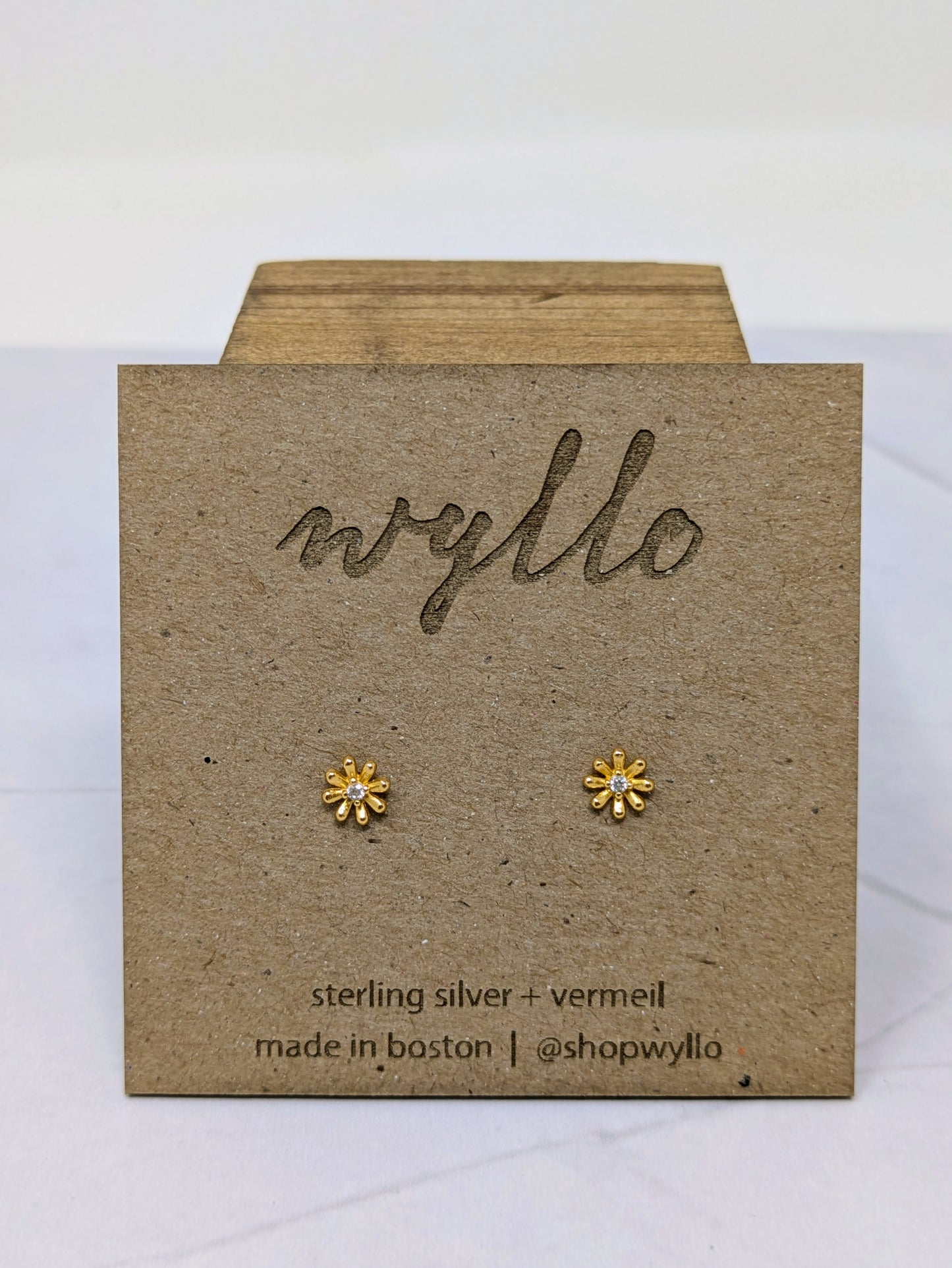 Yellow Gold Daisy Studs