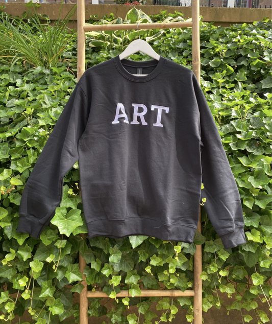 Black "ART" Embroidered Unisex Sweatshirt