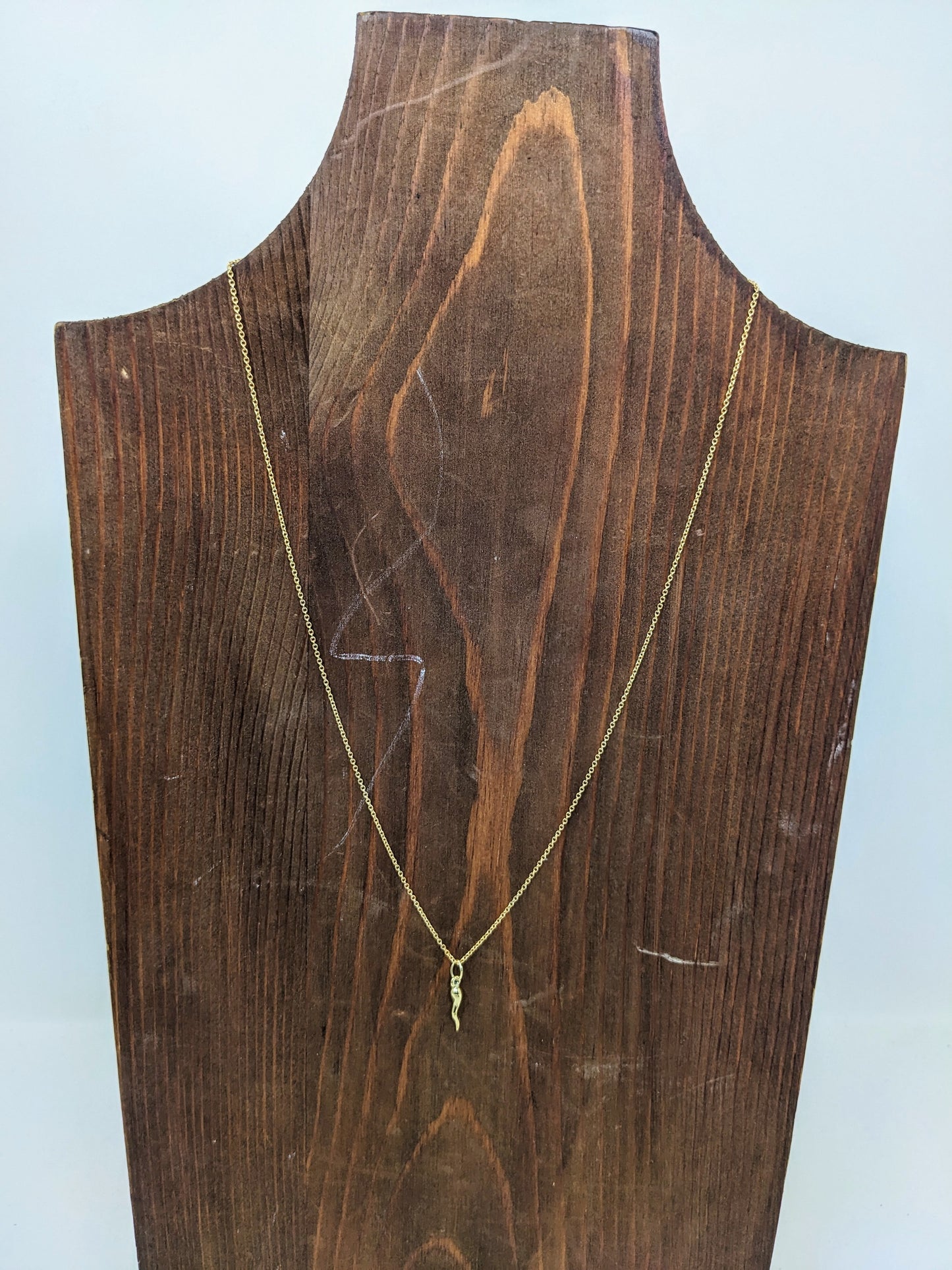Small Gold Italian Horn Necklace
