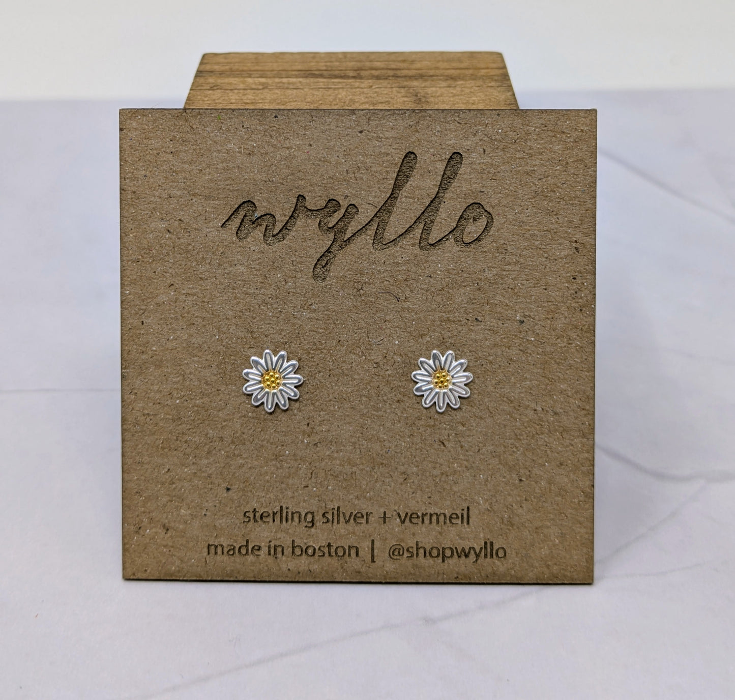 Sterling Silver Daisy Studs