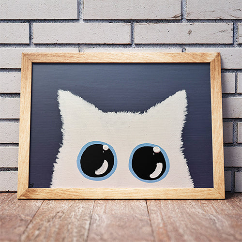 White Cat 5"x7" Print