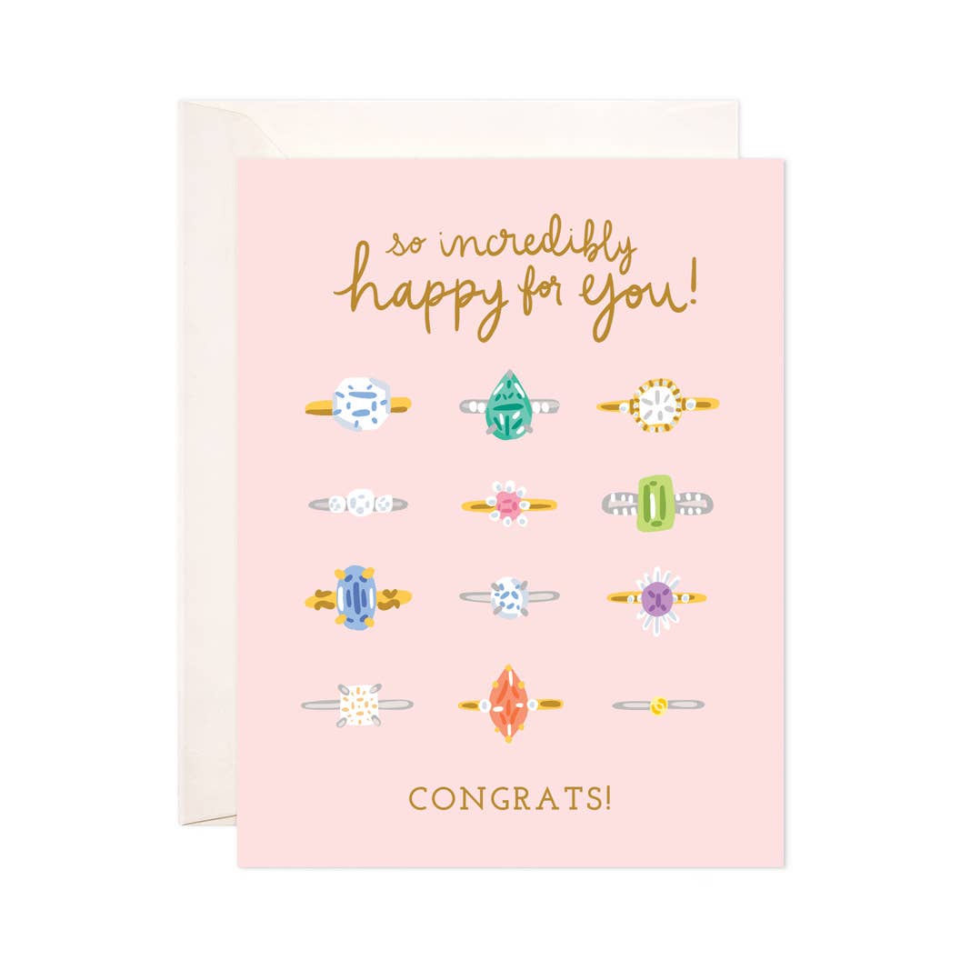 Congrats Rings Greeting Card