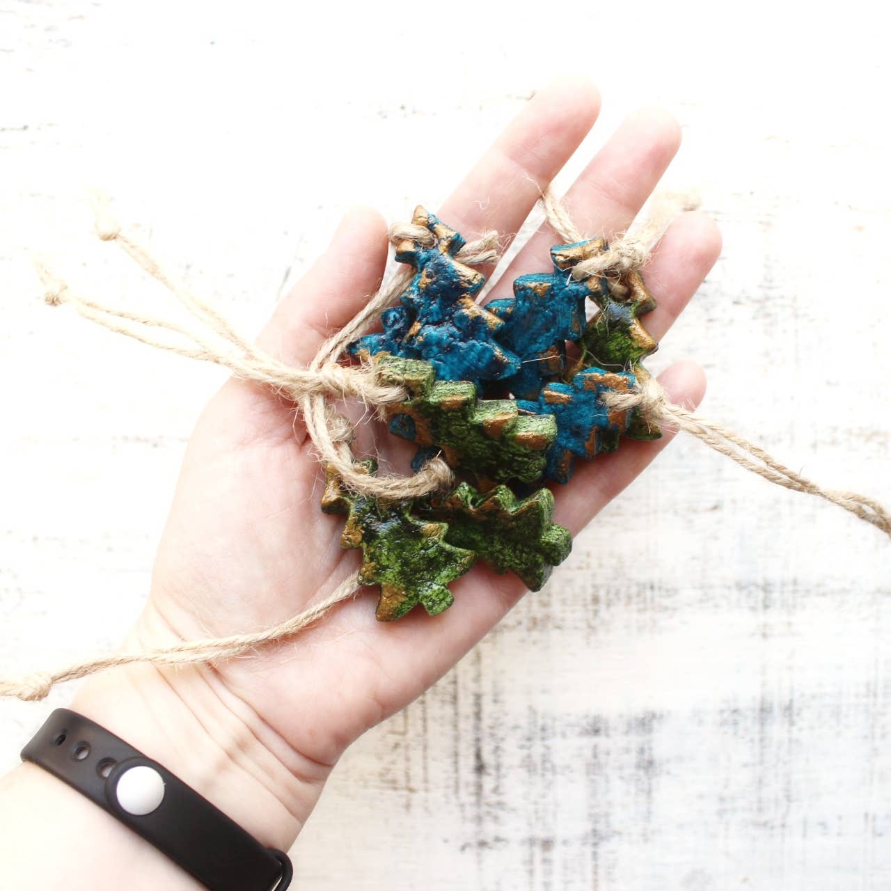 Teal Christmas Tree Ornaments