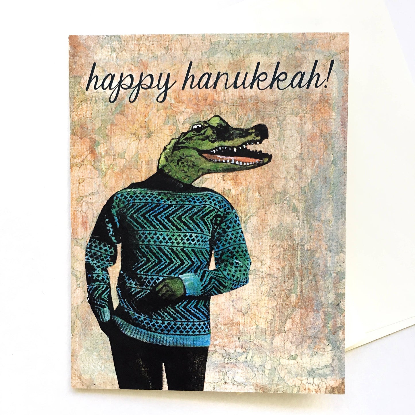 Alligator Hanukkah Card