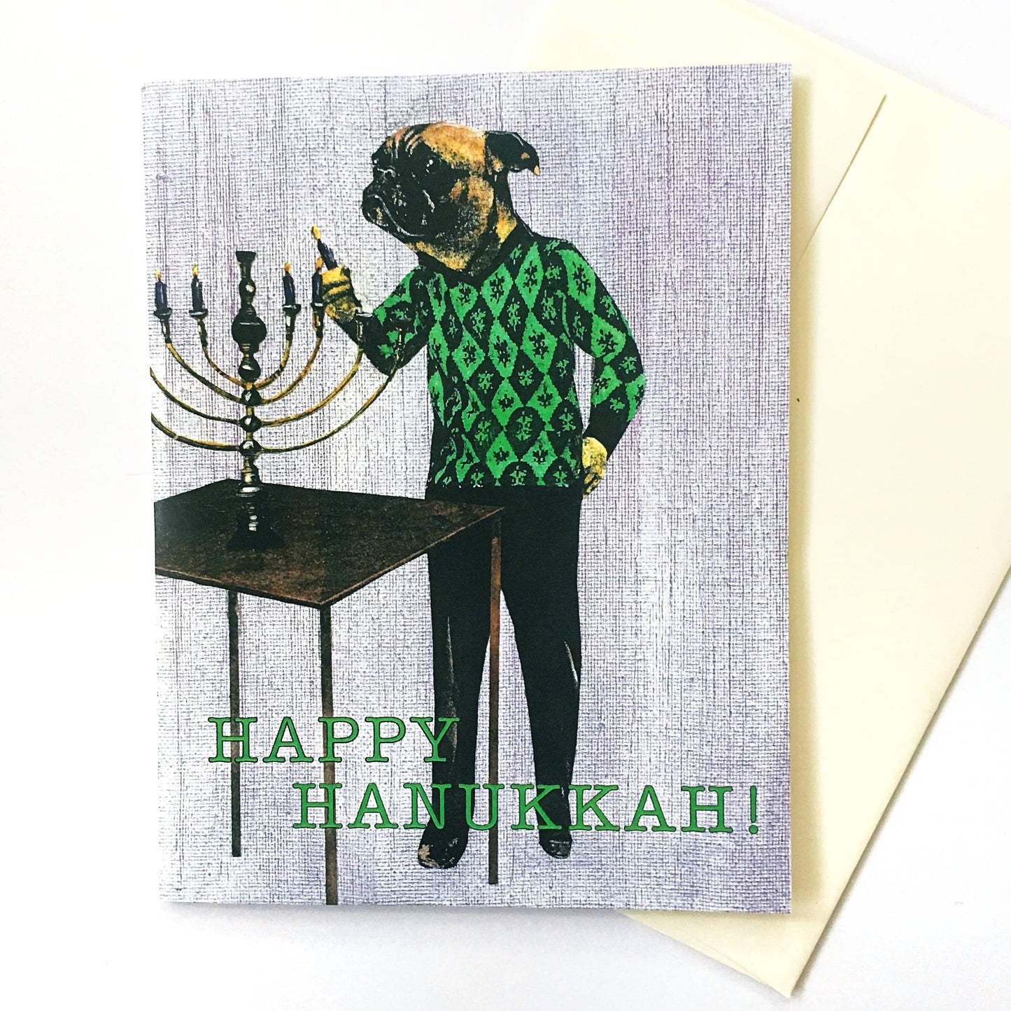 Hanukkah Pug Card