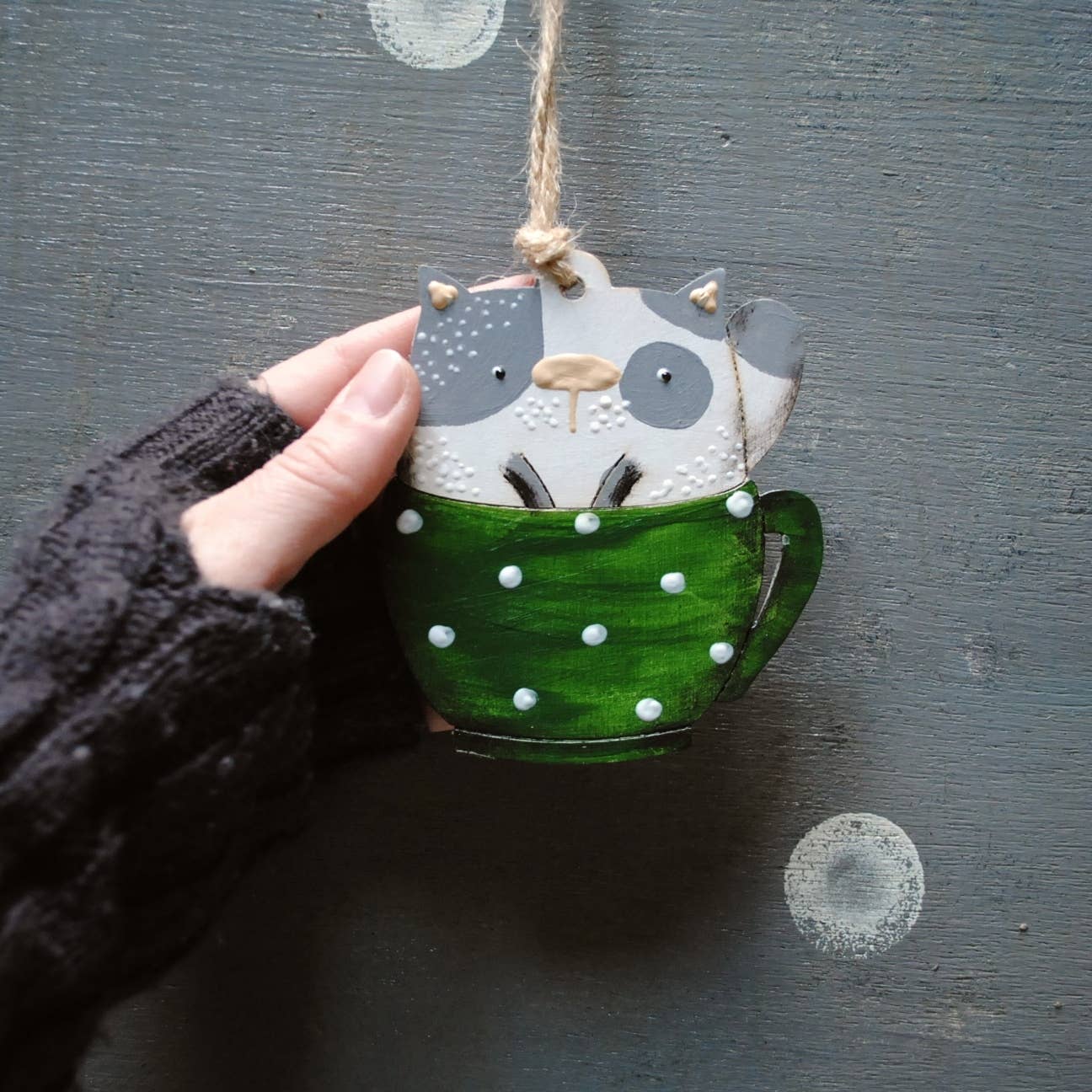 Cozy Cat Ornament