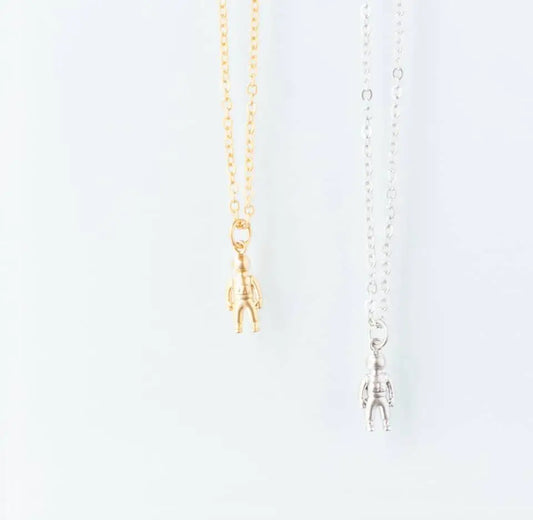 Astronaut Charm Dainty Necklace