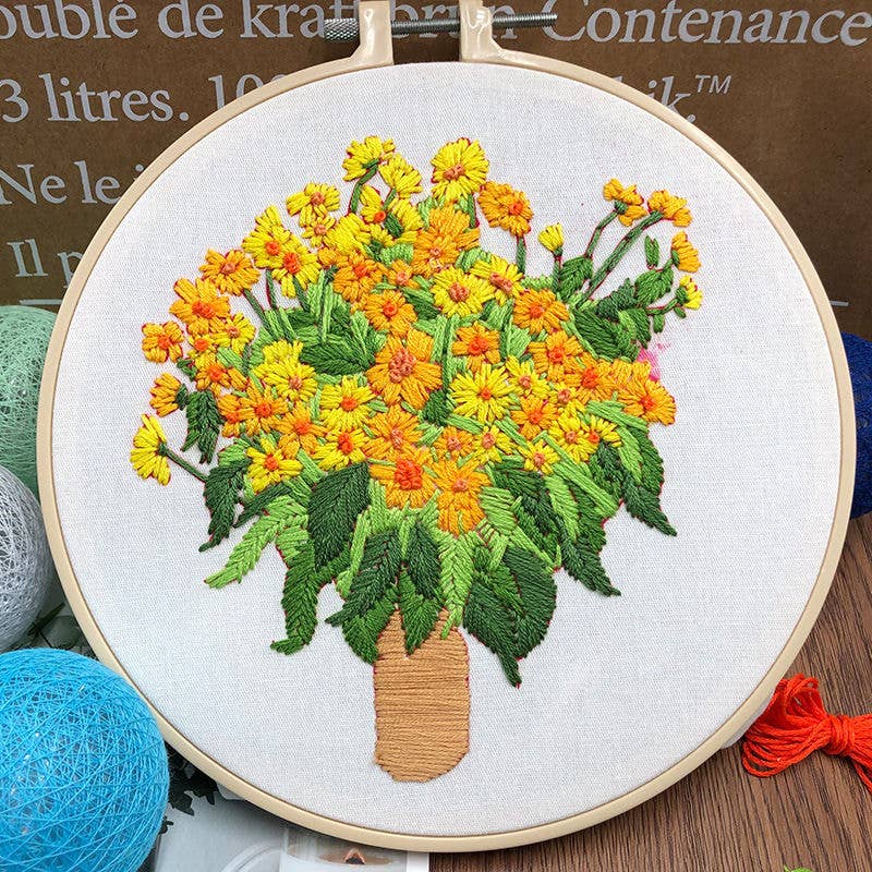 Wild Chrysanthemum Pattern Embroidery Kit