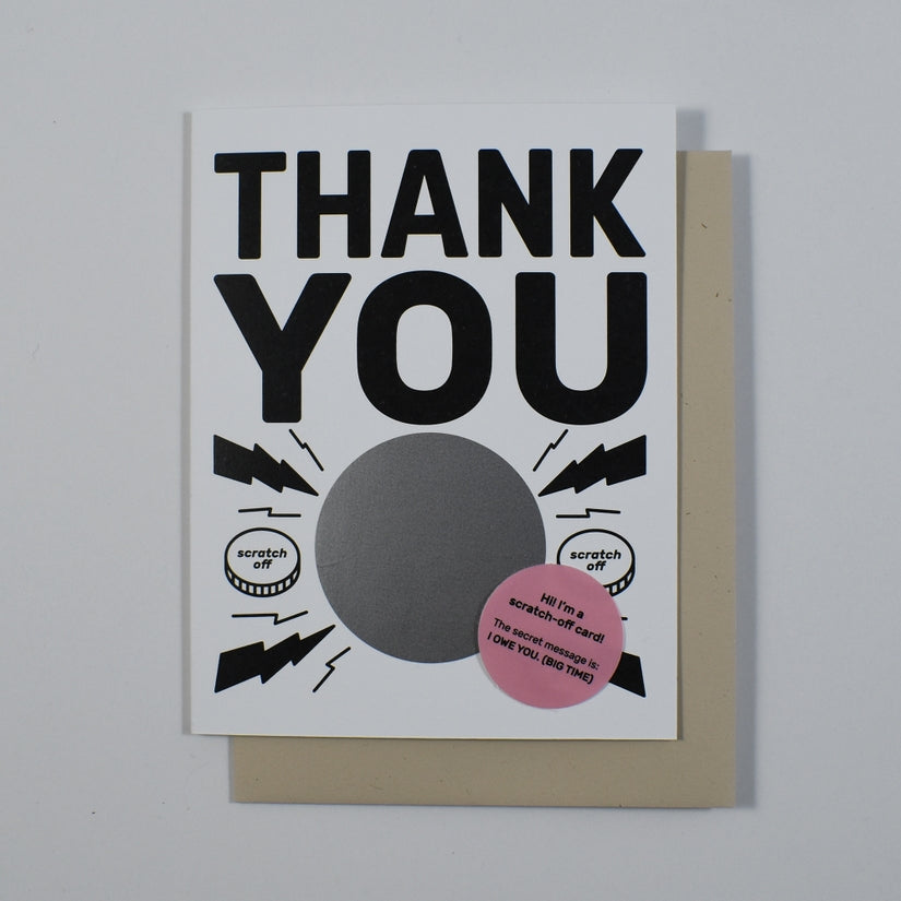 I Owe You Thank You Card