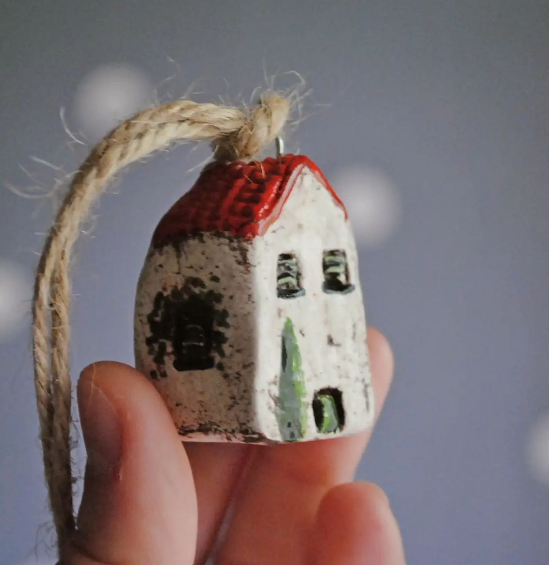 Mini Mediterranean House Christmas Ornament