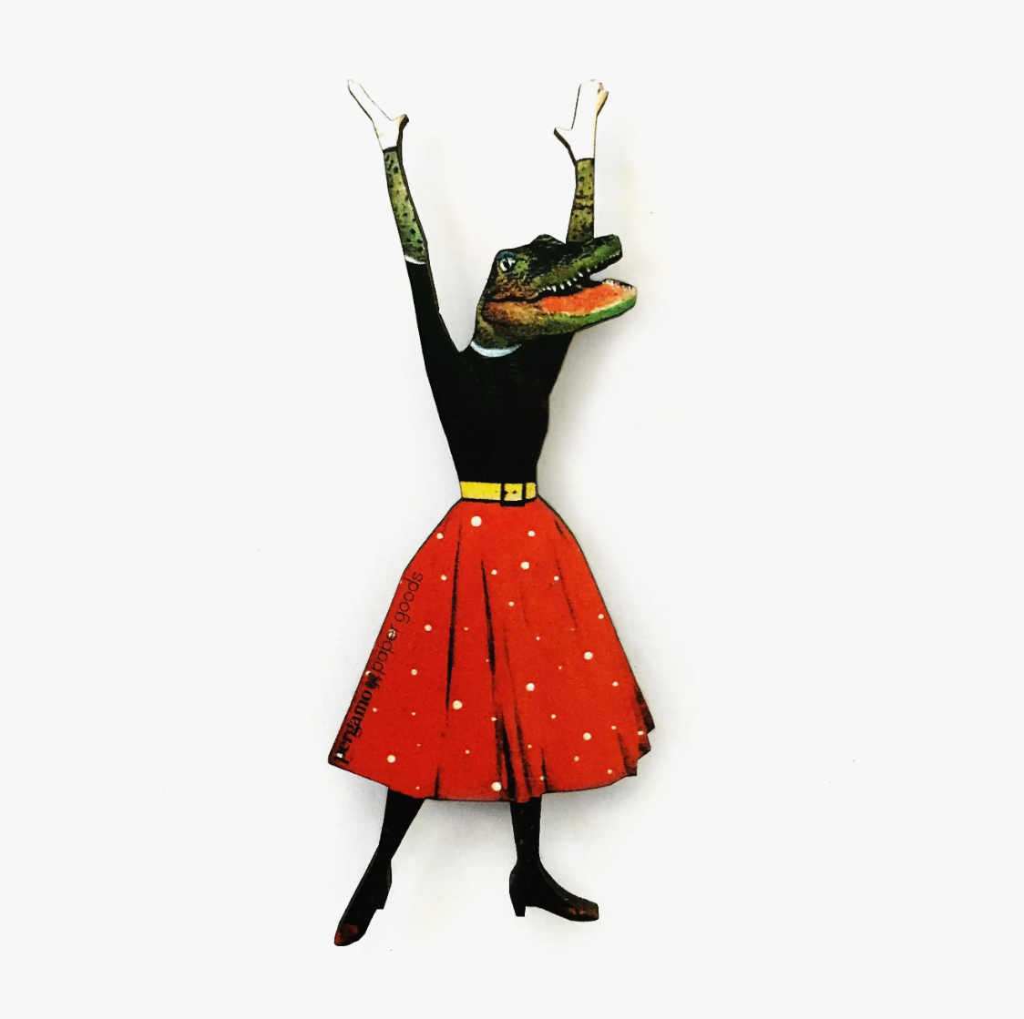 Alligator Lady Wood Magnet