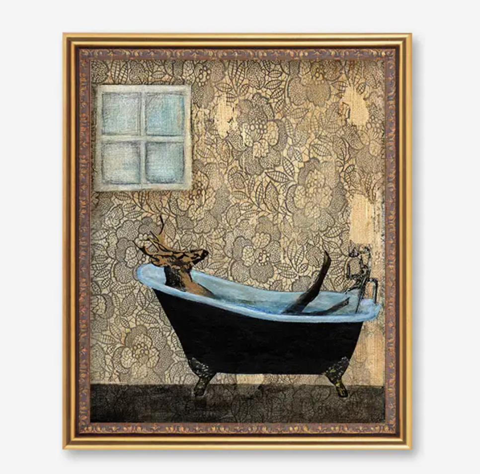 Bath Deer 8X10 Art Print