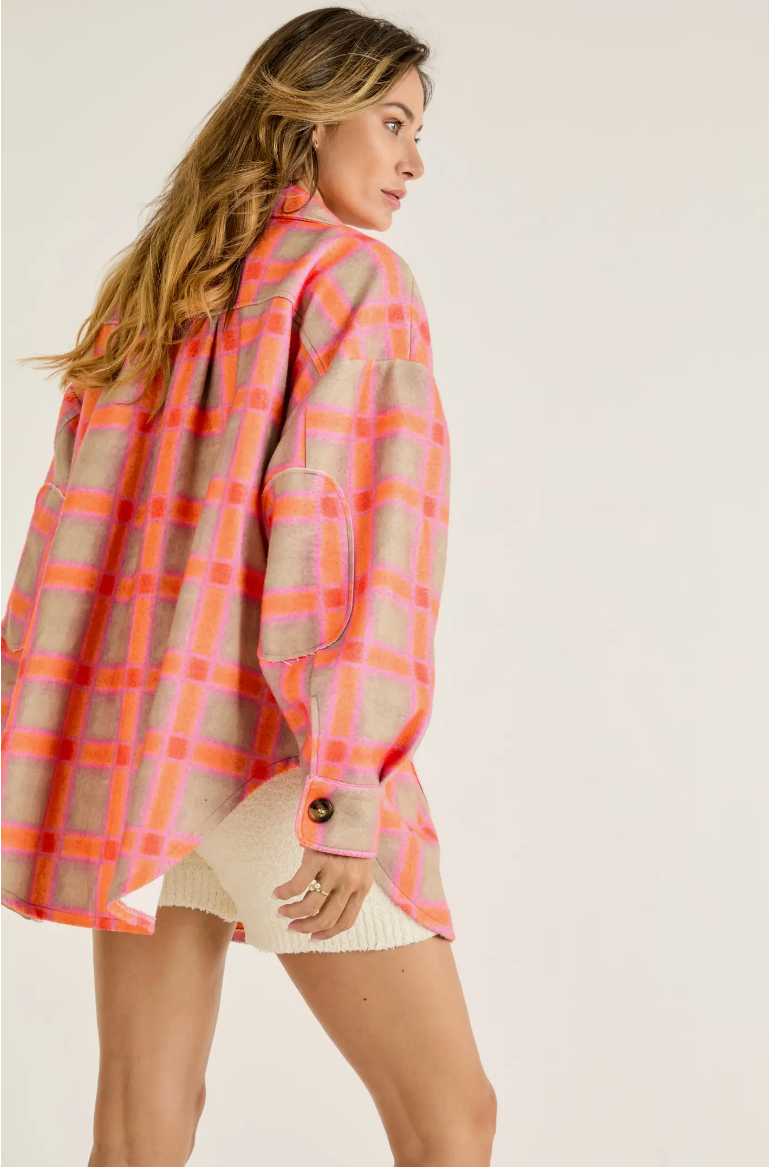 Neon Plaid Shacket