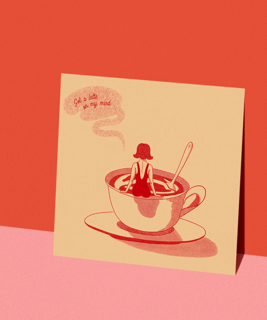 Coffee Lady 8"x8" Print