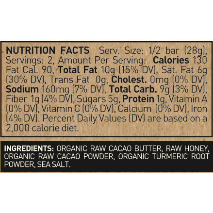 Sea Salt with Turmeric Chocolate Bar