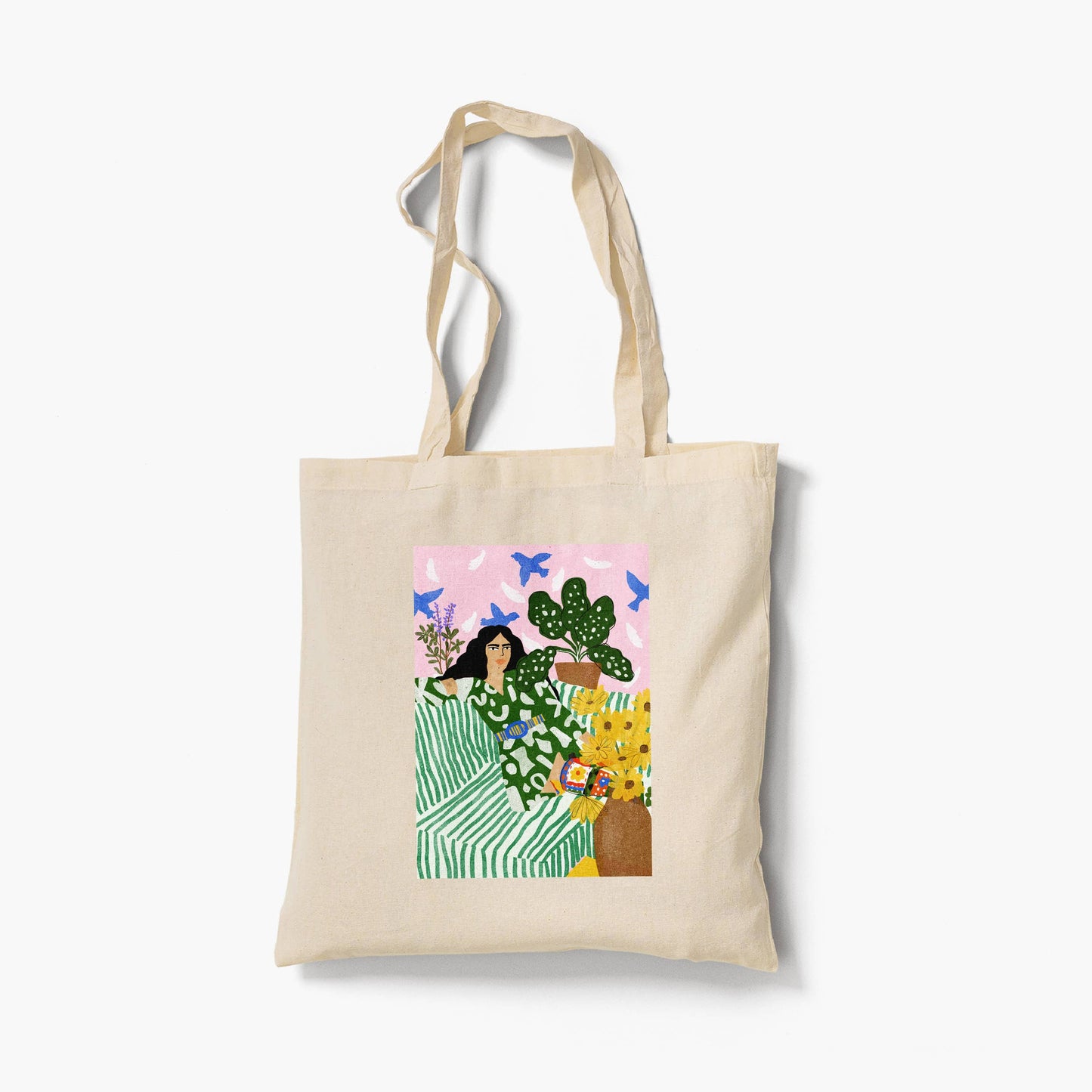 Boho Chic Lady Tote Bag