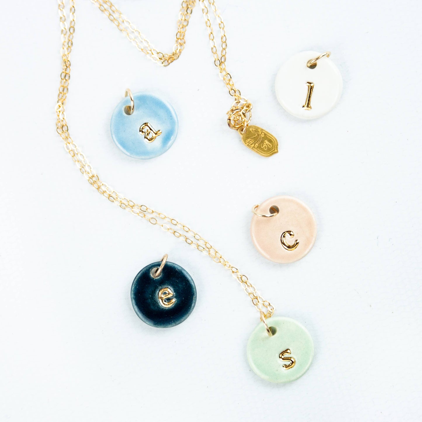 Ceramic Initial Necklaces (Assorted)