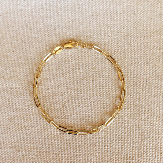 Gold Filled Paperclip Bracelet