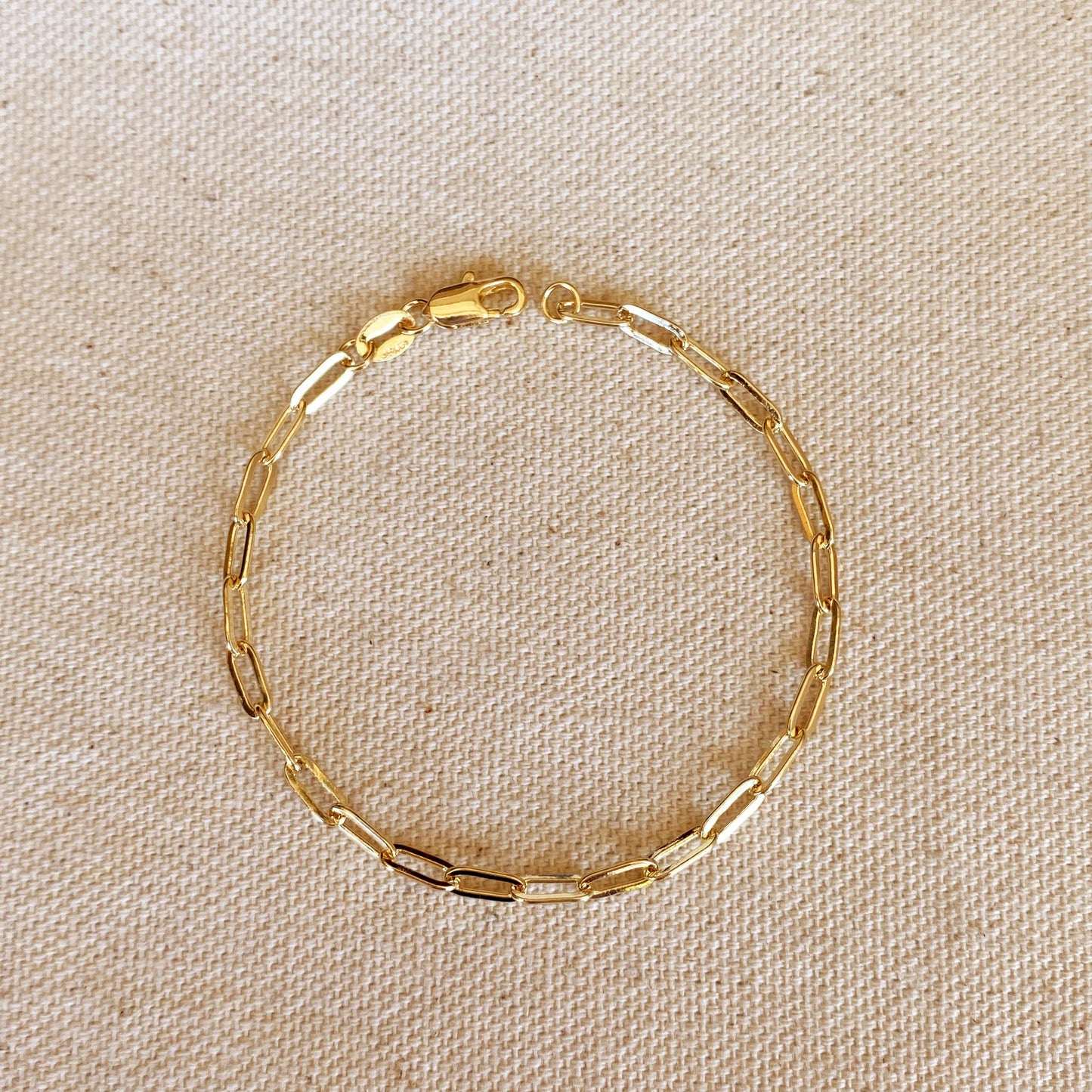 Gold Filled Paperclip Bracelet