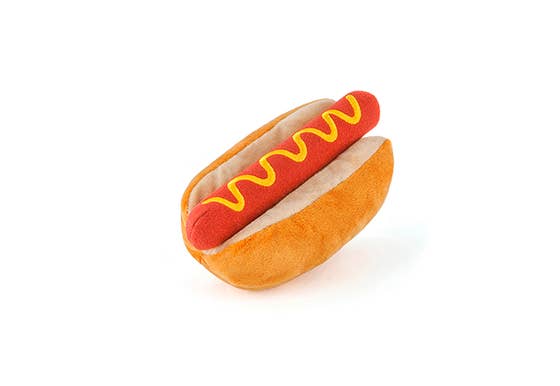 Hot Dog Squeaky Dog Toy