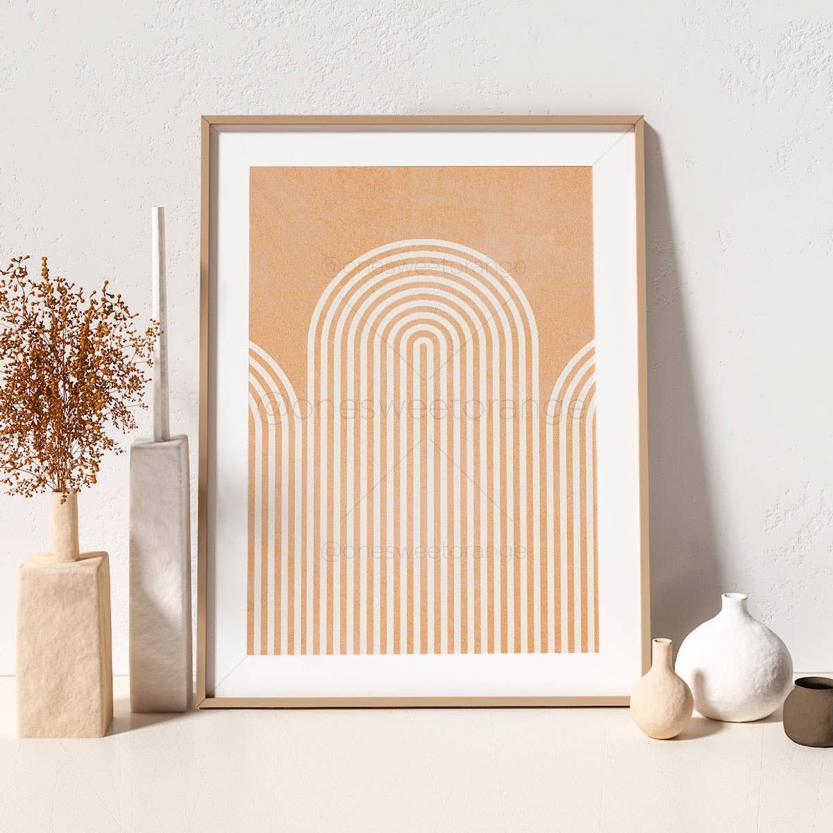 Terracotta Arches Line Art Print