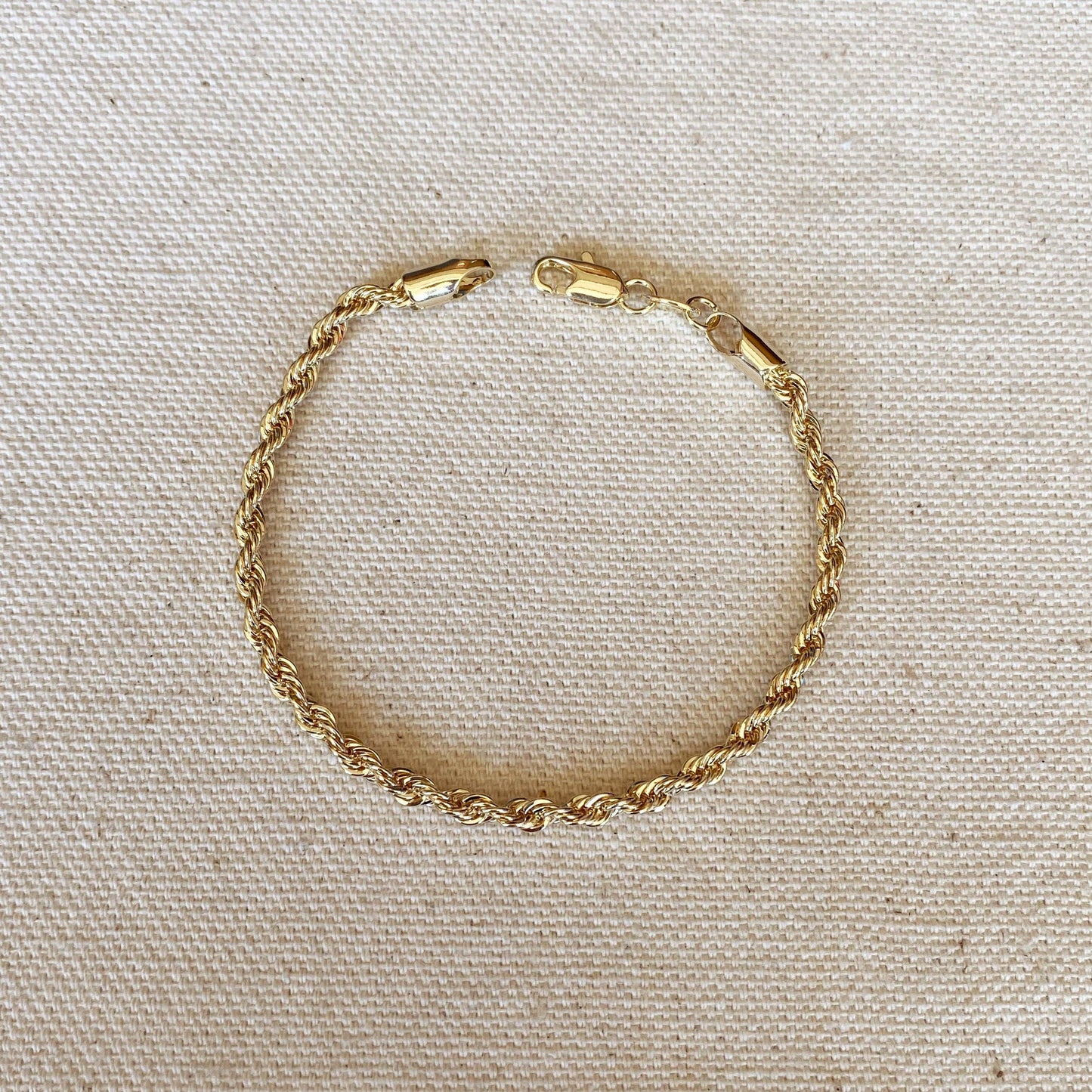 Gold Filled 3mm Rope Bracelet
