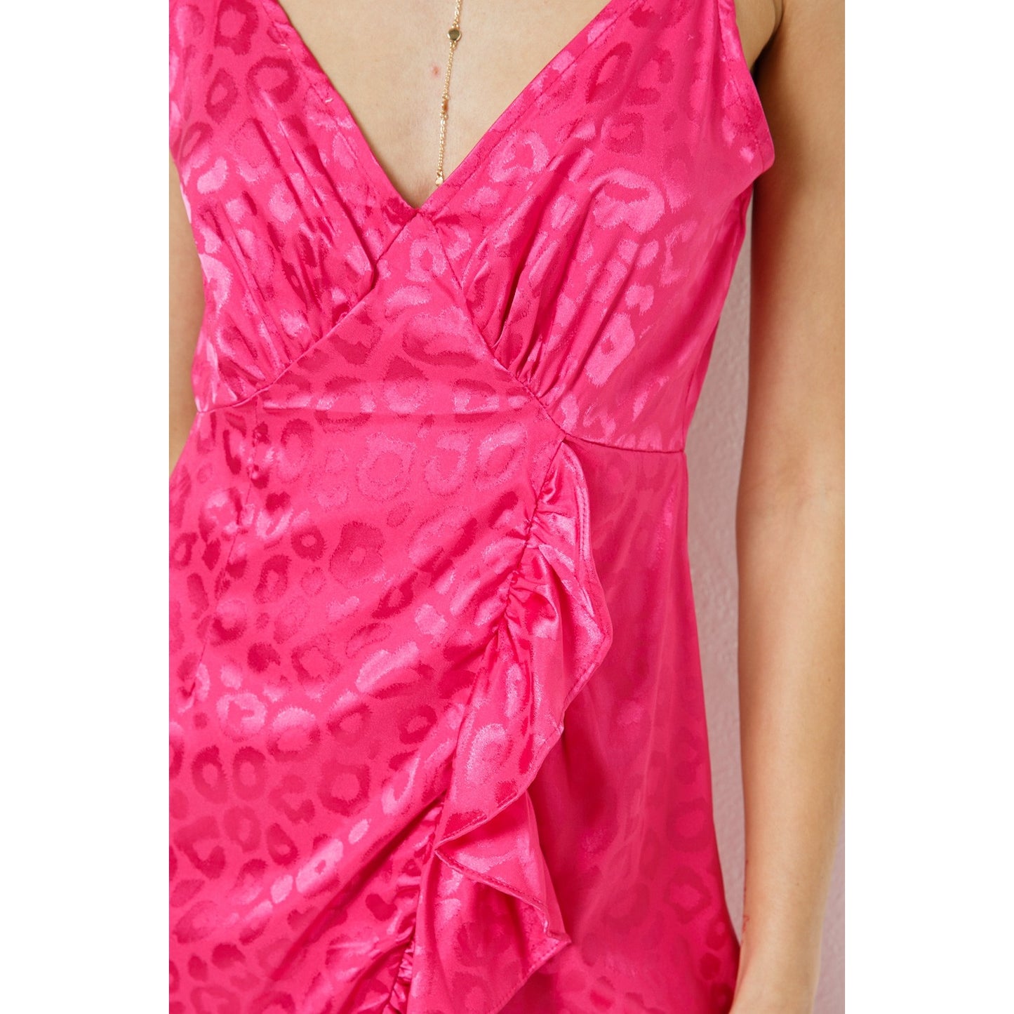 Hot Pink Cheetah Mini Dress
