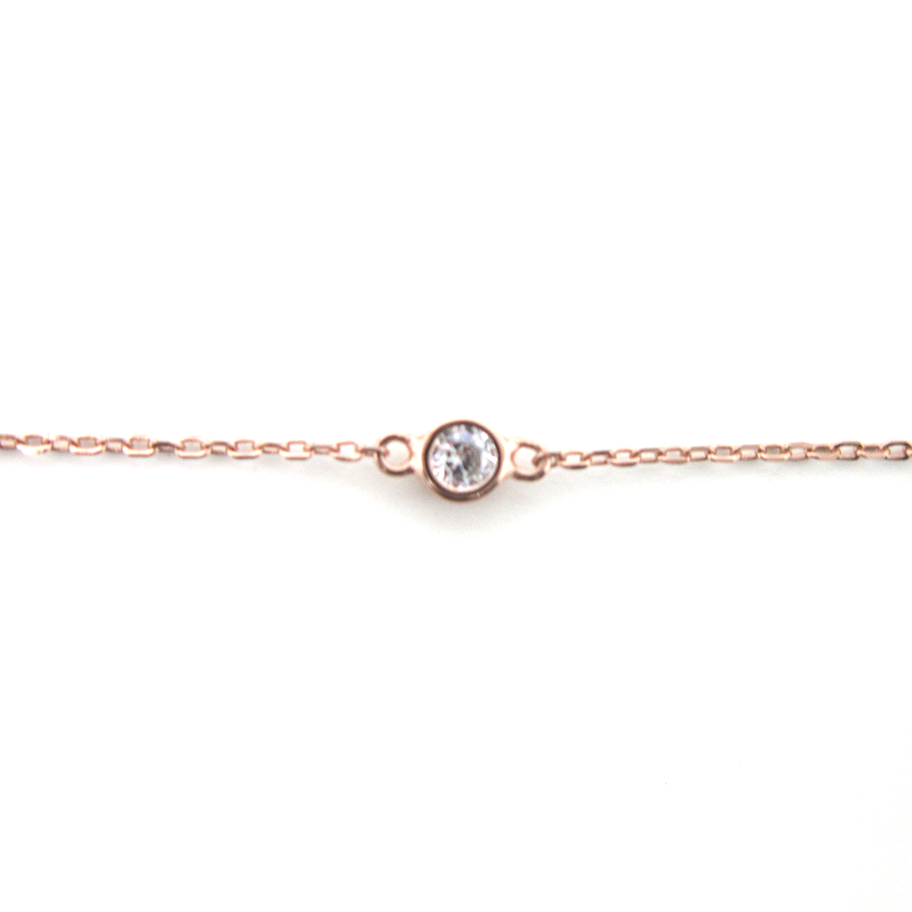 rose gold cz bracelet