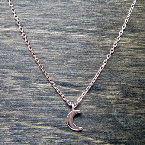 rose gold moon necklace