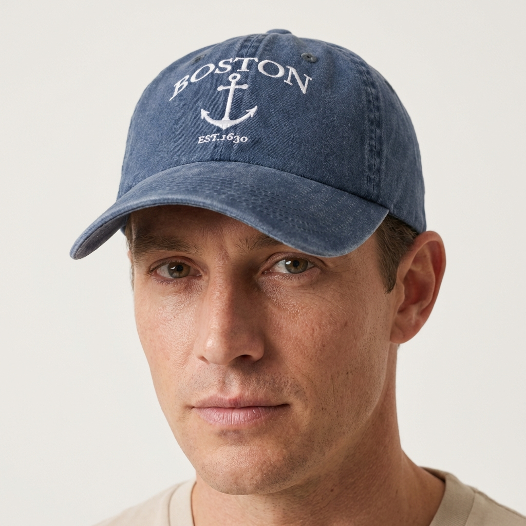Boston Vertical Anchor Baseball Cap