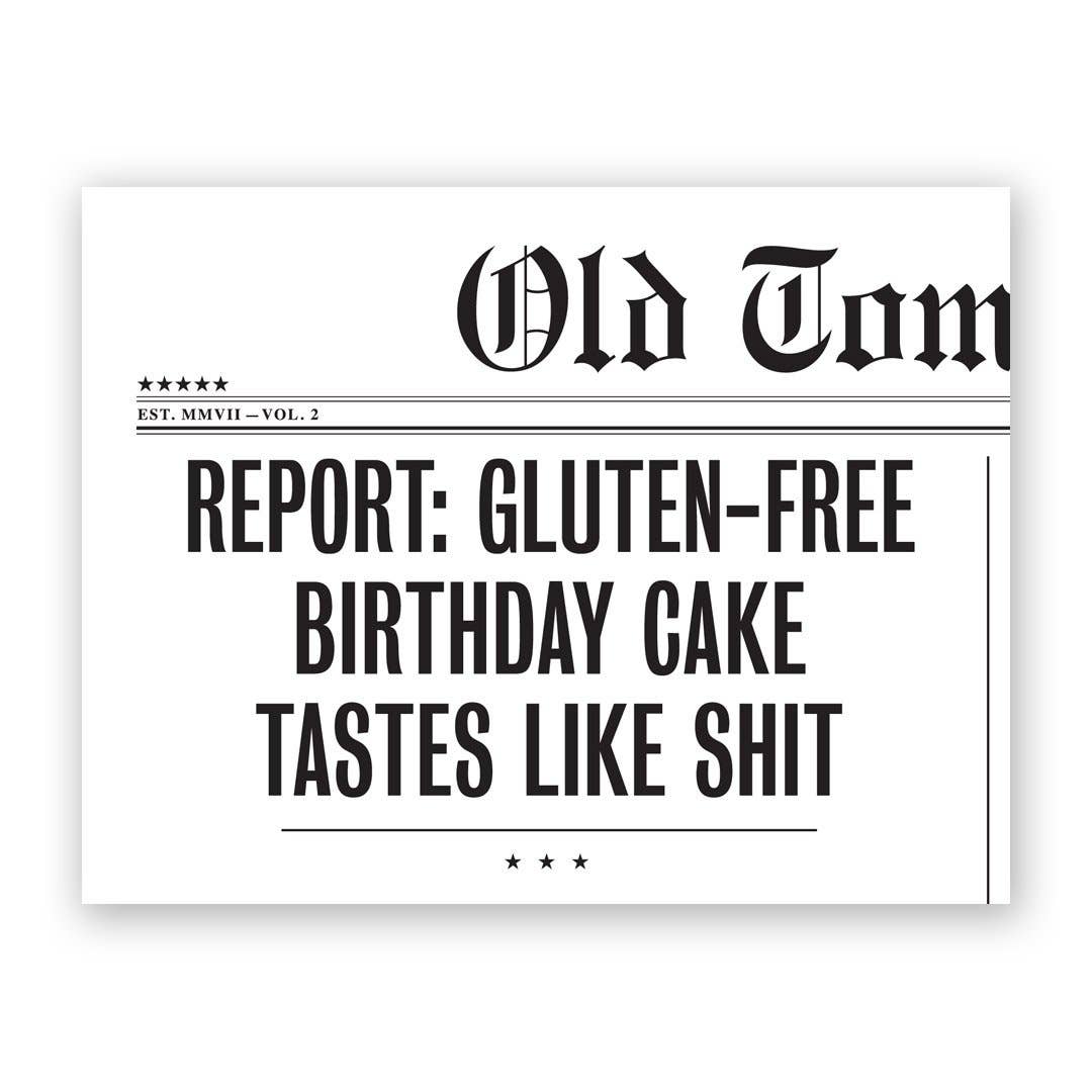 Gluten-Free Birthday Cake Greeting Card