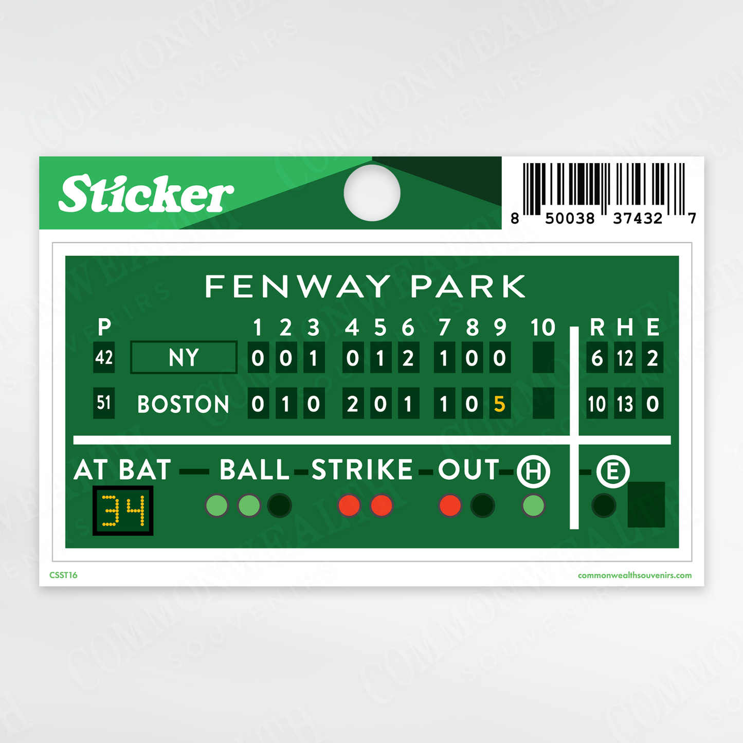 Boston Fenway Park Souvenir Sticker