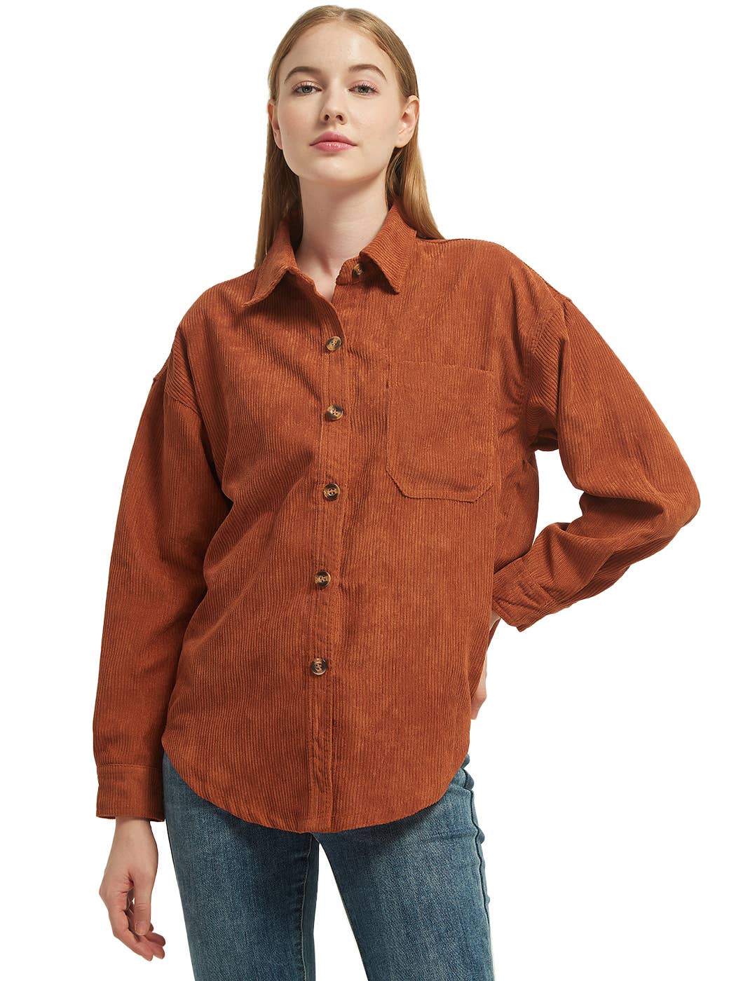 Burnt Orange Corduroy Shirt Jaclet