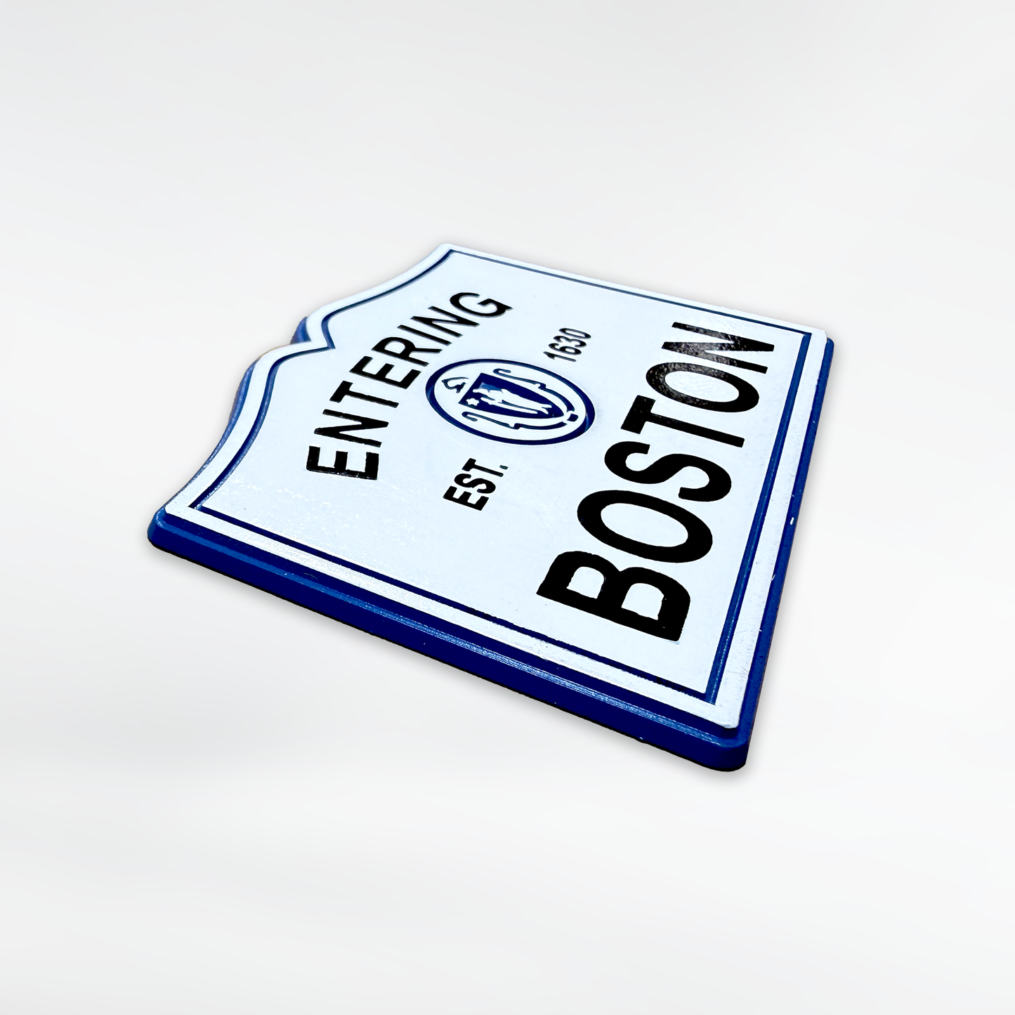 Entering Boston Road Sign Magnet