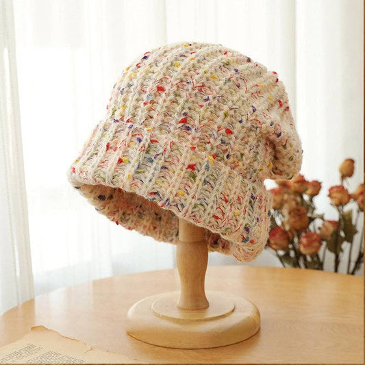 Beige Knit Beanie