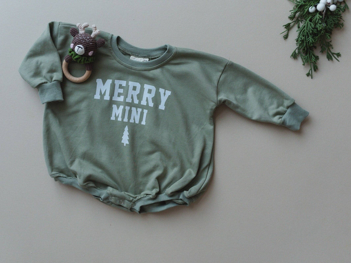 Merry Mini Oversized Sweatshirt Romper