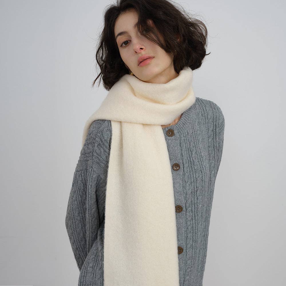Ivory Oversized Wool Scarf