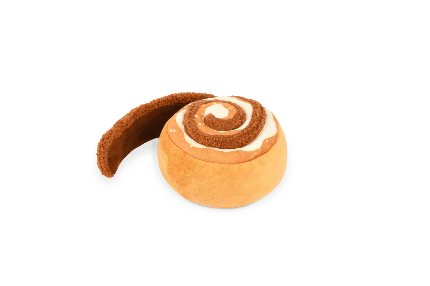 Cinnamon Bun Squeaky Dog Toy