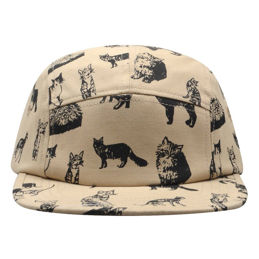 Khaki Cat 5 Panel Hat
