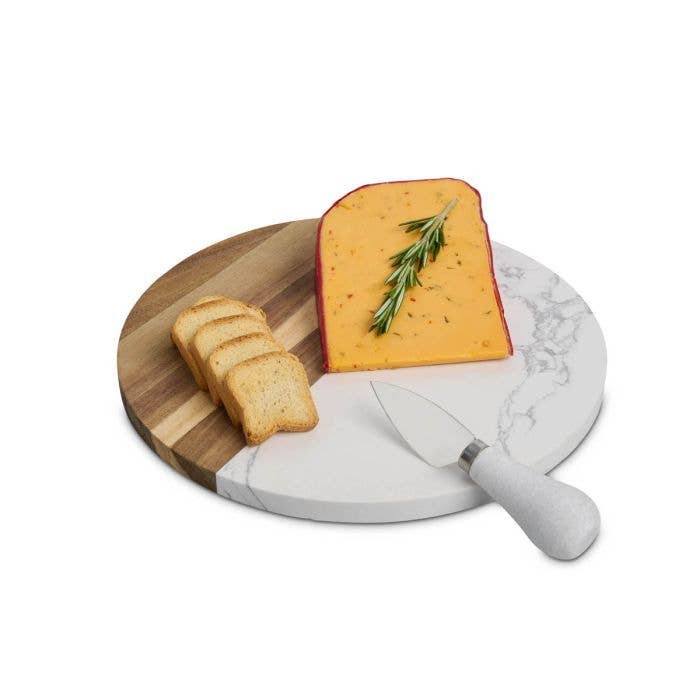 Marble & Wood Cheese Board