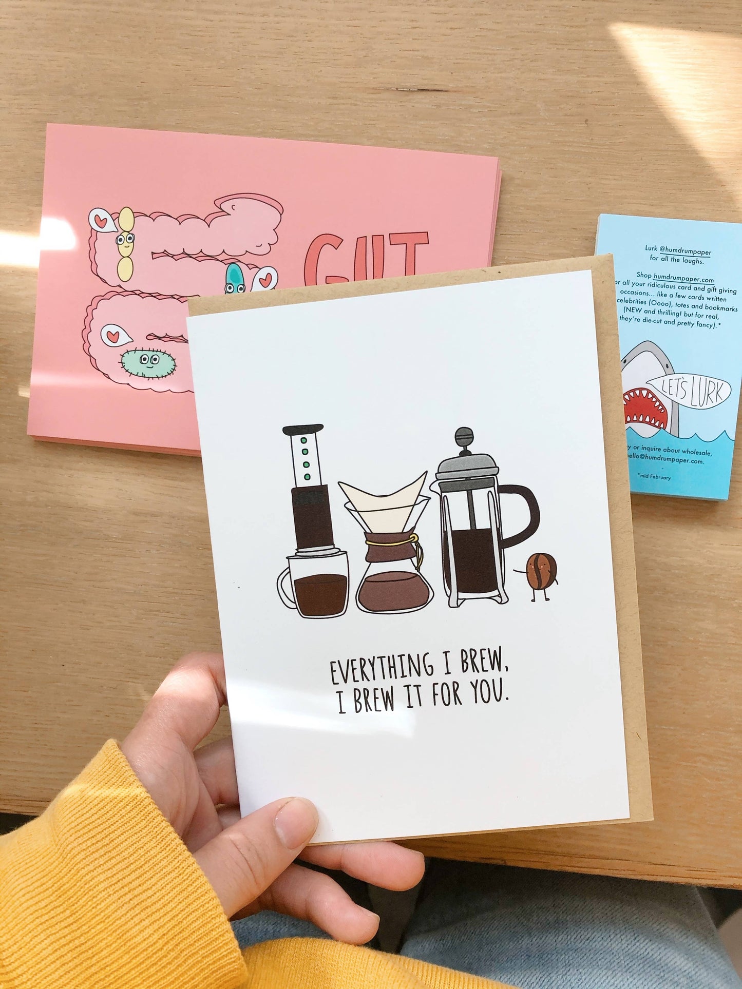 Everything I Brew Greeting Card