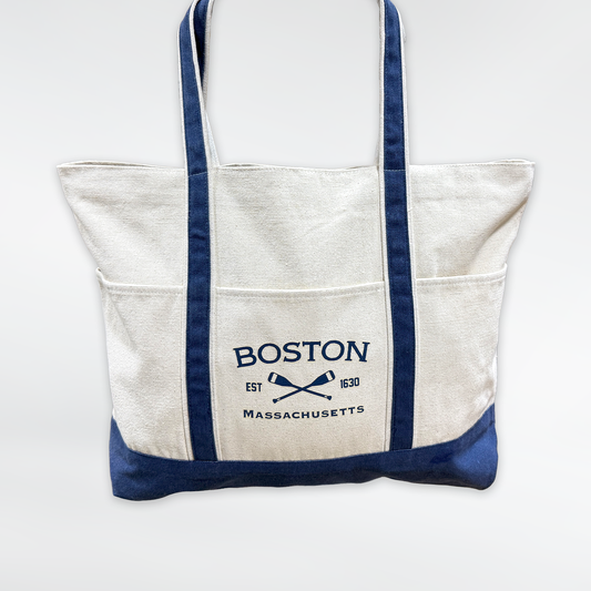 Boston Crossed Oars Large Tote Bag