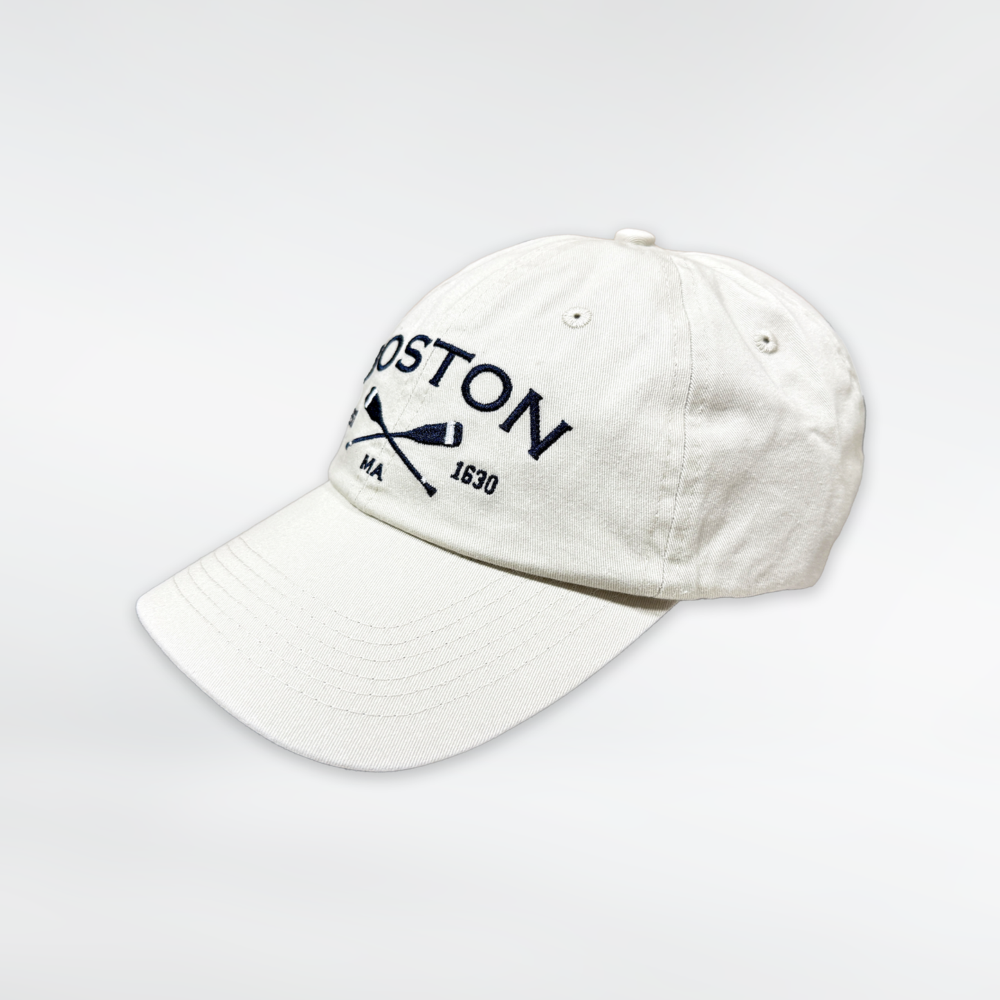 Boston Crossed Oars Baseball Hat - Stone