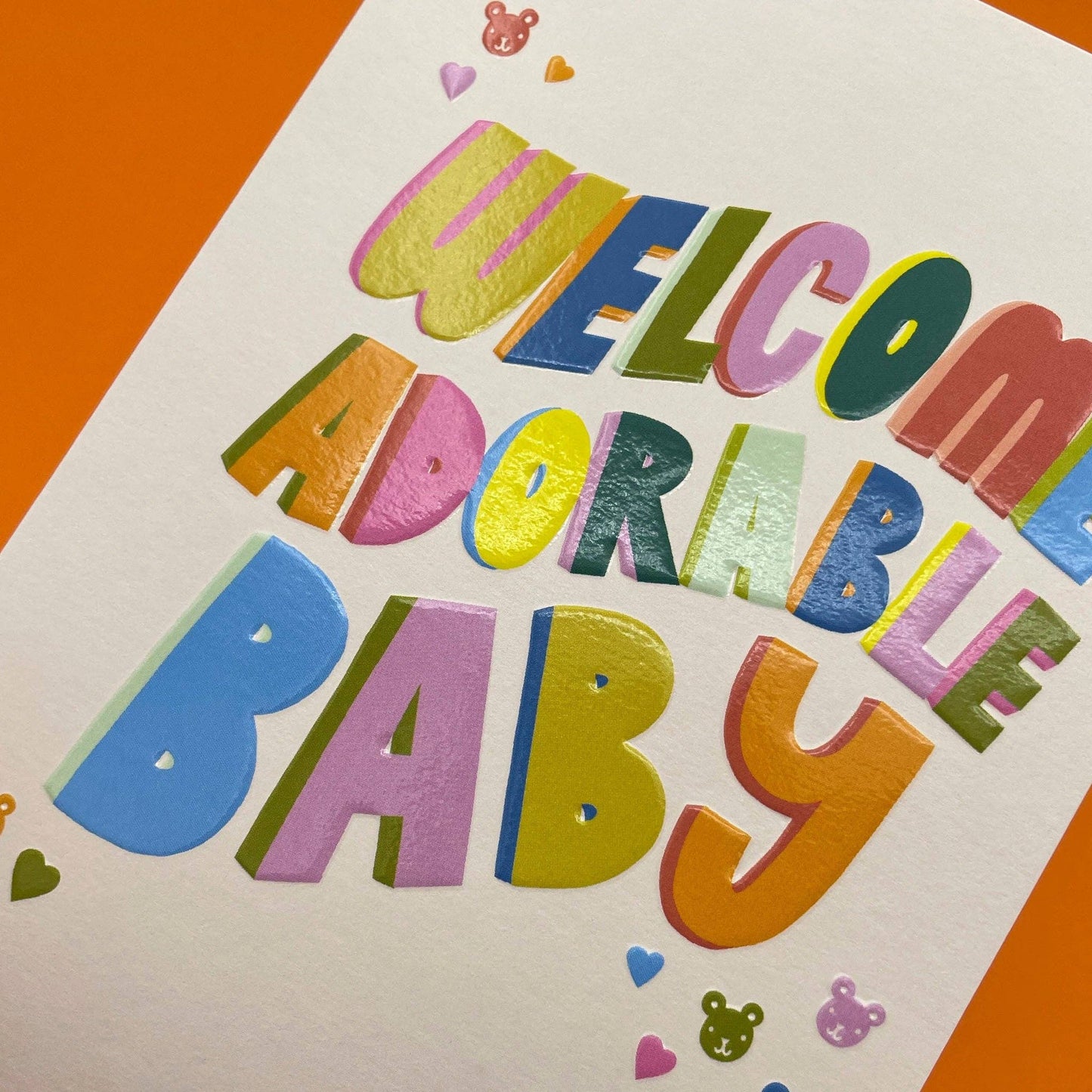 'Welcome Adorable Baby' Card