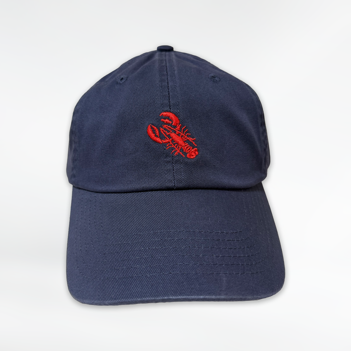 Boston Simple Lobster Embroidered Navy Baseball Cap